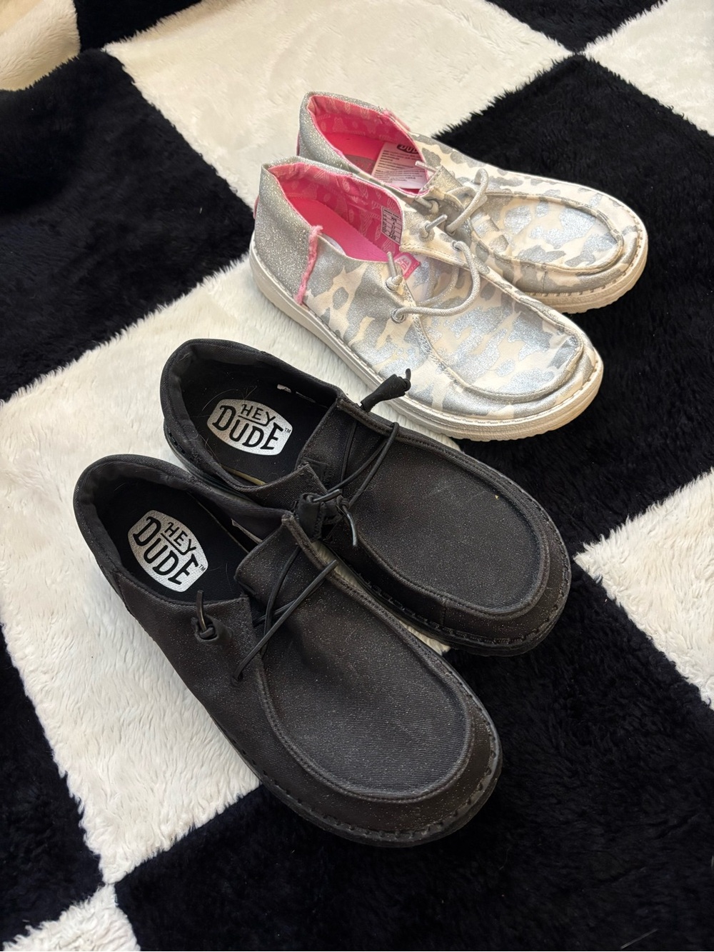 2 pair of Hey Dude Slip-On Sneakers